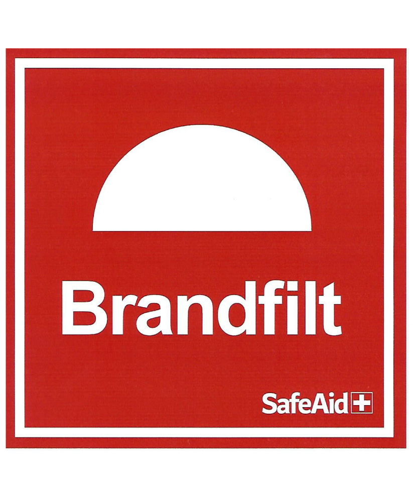 Skylt Brandfilt